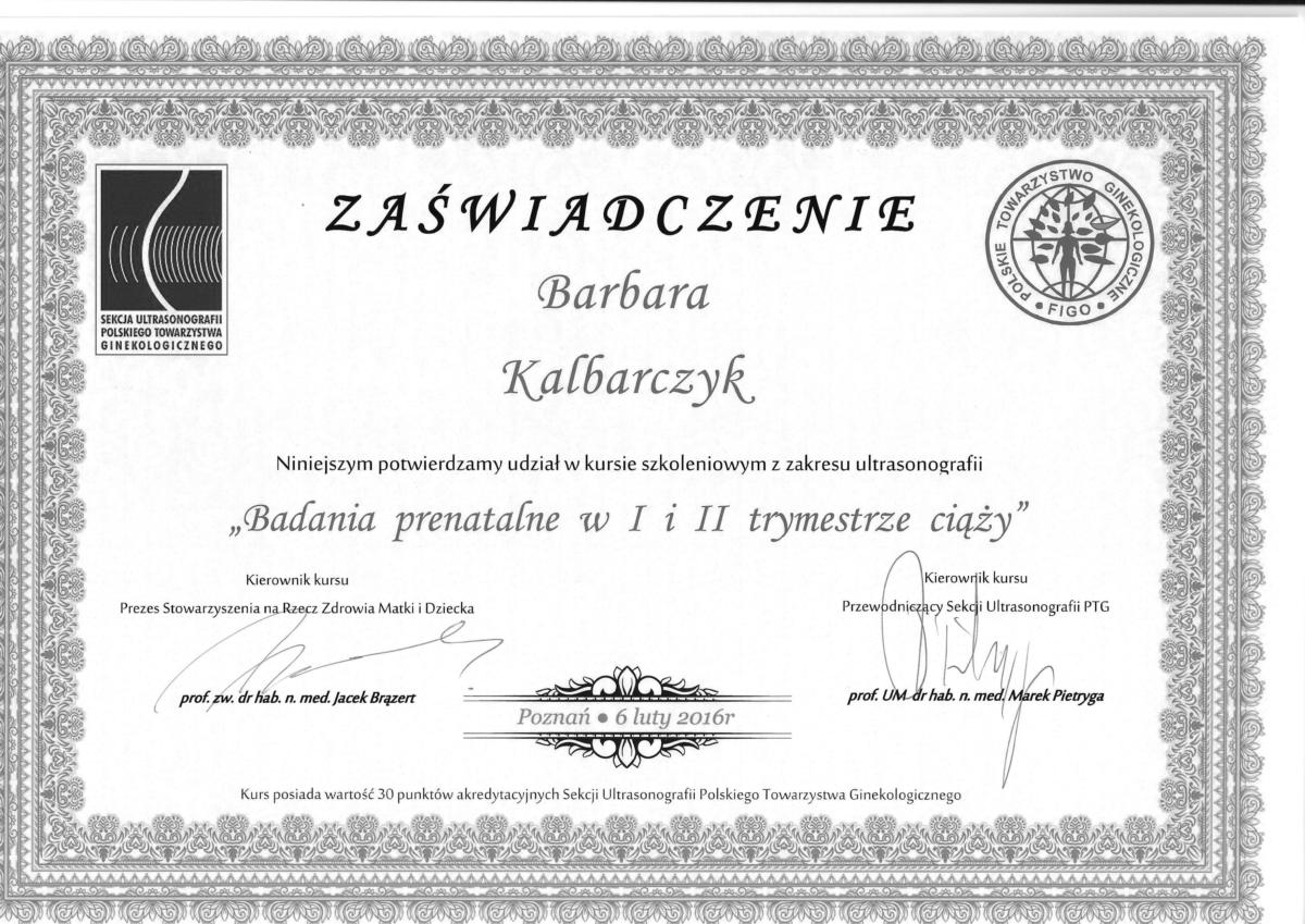 Badania prenatalne w I i II trymestrze ciąży