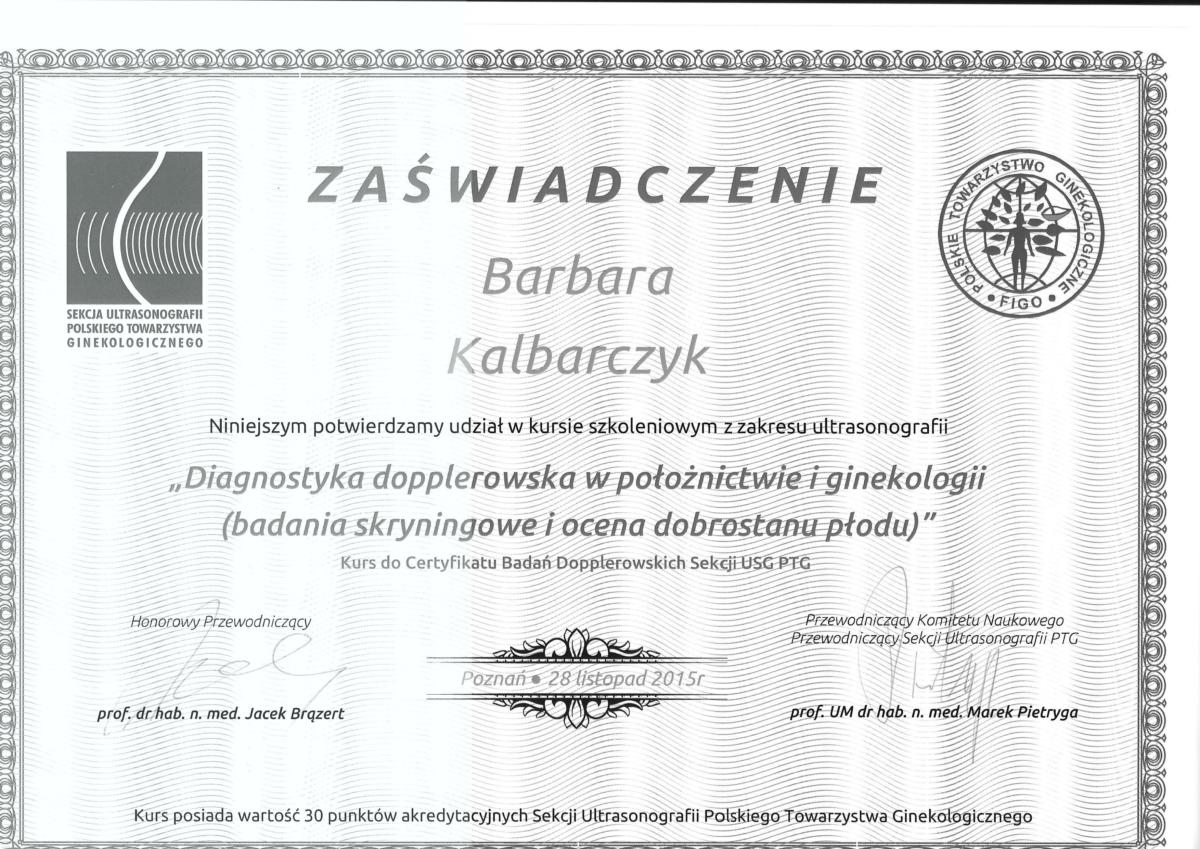 Diagnostyka dopplerowska w położnictwie i ginekologii