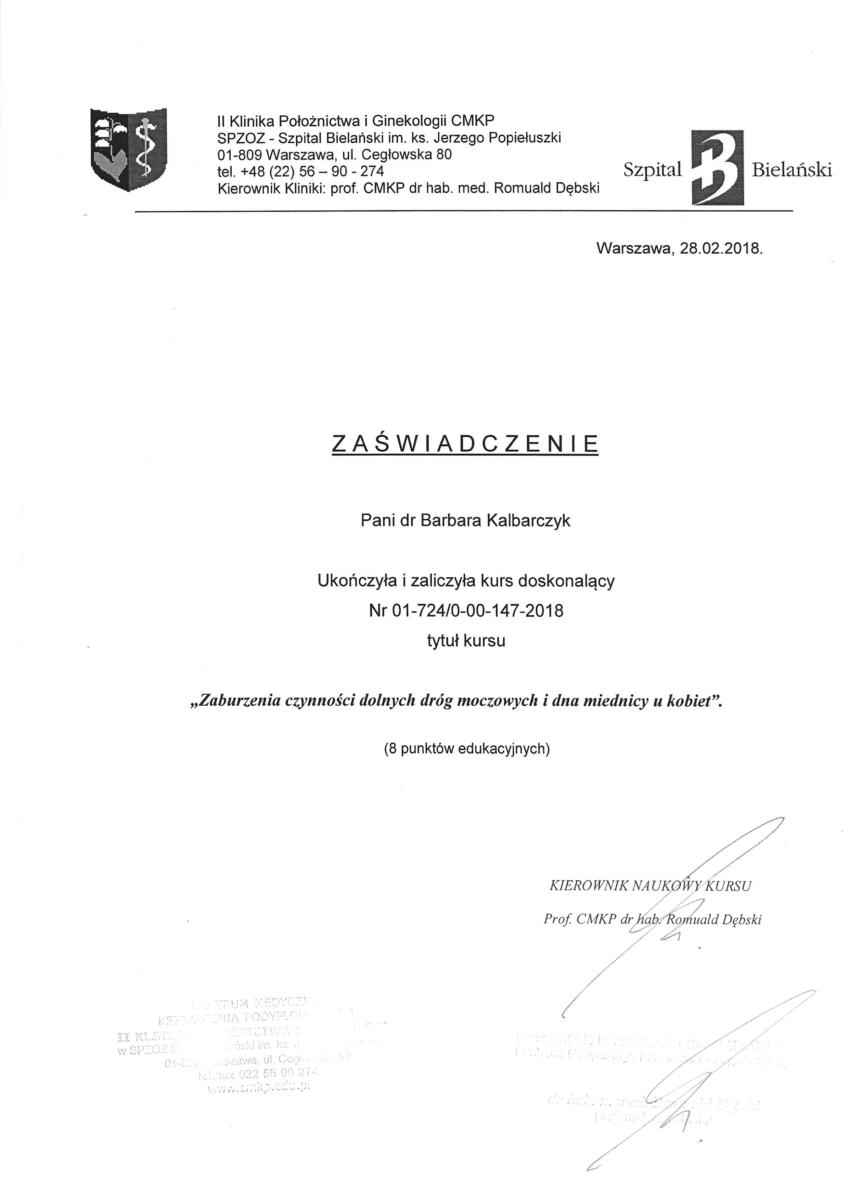zaburzenia czynności dolnych dróg moczowych i dna miednicy u kobiet
